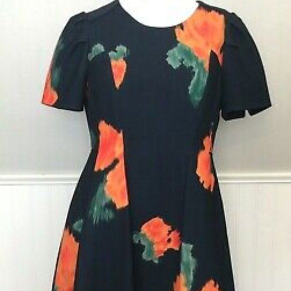 ANTHROPOLOGIE MCGINN  POPPY PALETTEFLORAL DRESS - Picture 4 of 4